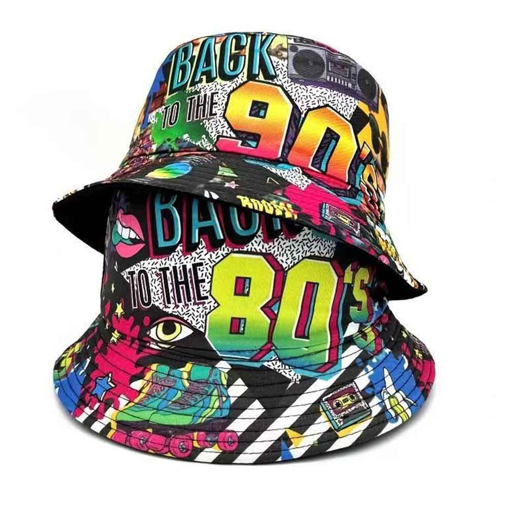 Packable Hat Nylon - Topi Bucket Vintage Retro 80 90-an