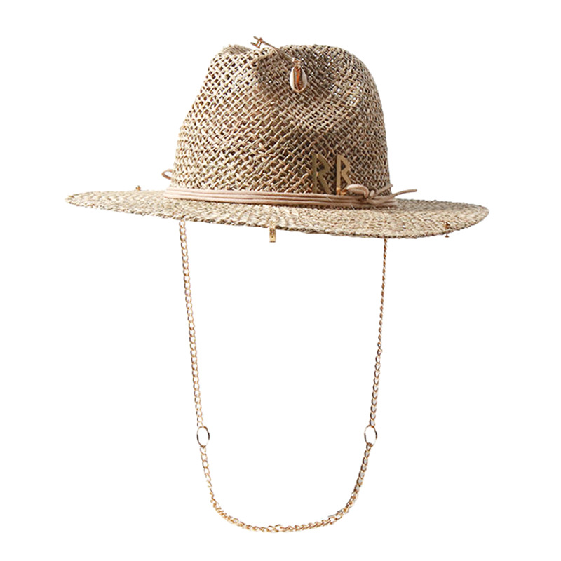 Bucket Hat Straw - Topi Matahari Jerami Panama Pinggiran Lebar
