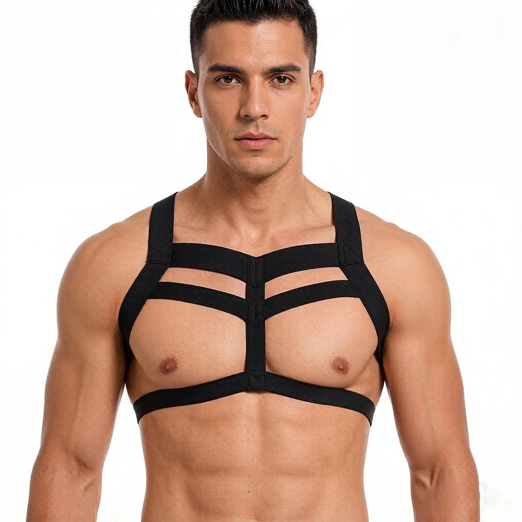 Tank Top Muscle - Harness Pria Tali Bahu Dapat Disesuaikan