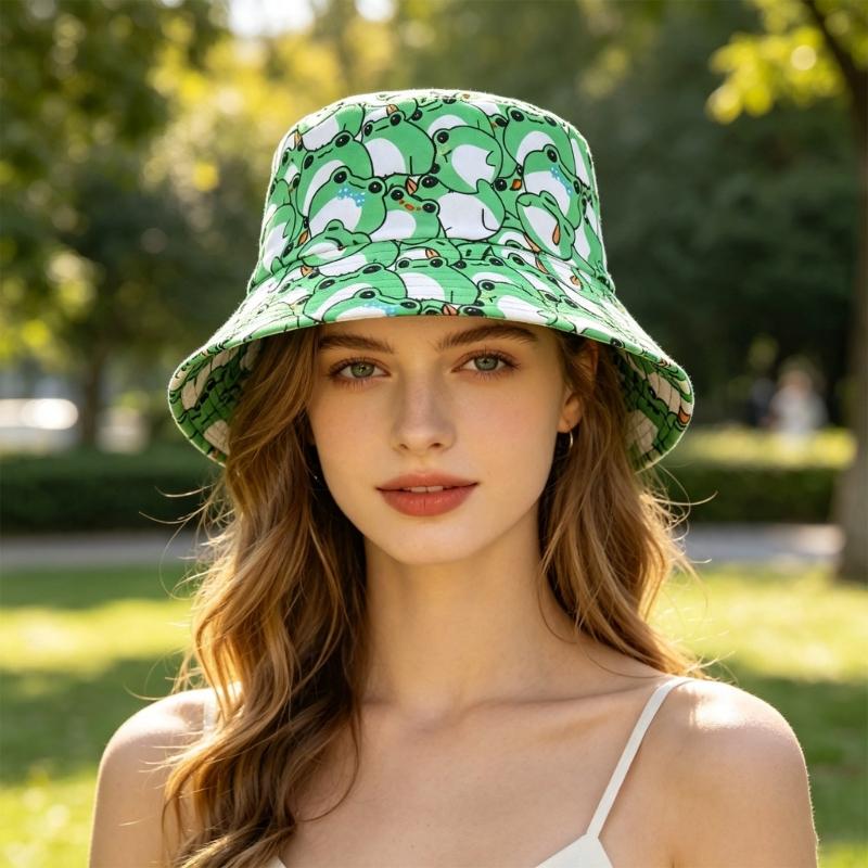 Topi Cetak Katak yang Dapat Di - Packable Hat Nylon ulasan dan harga