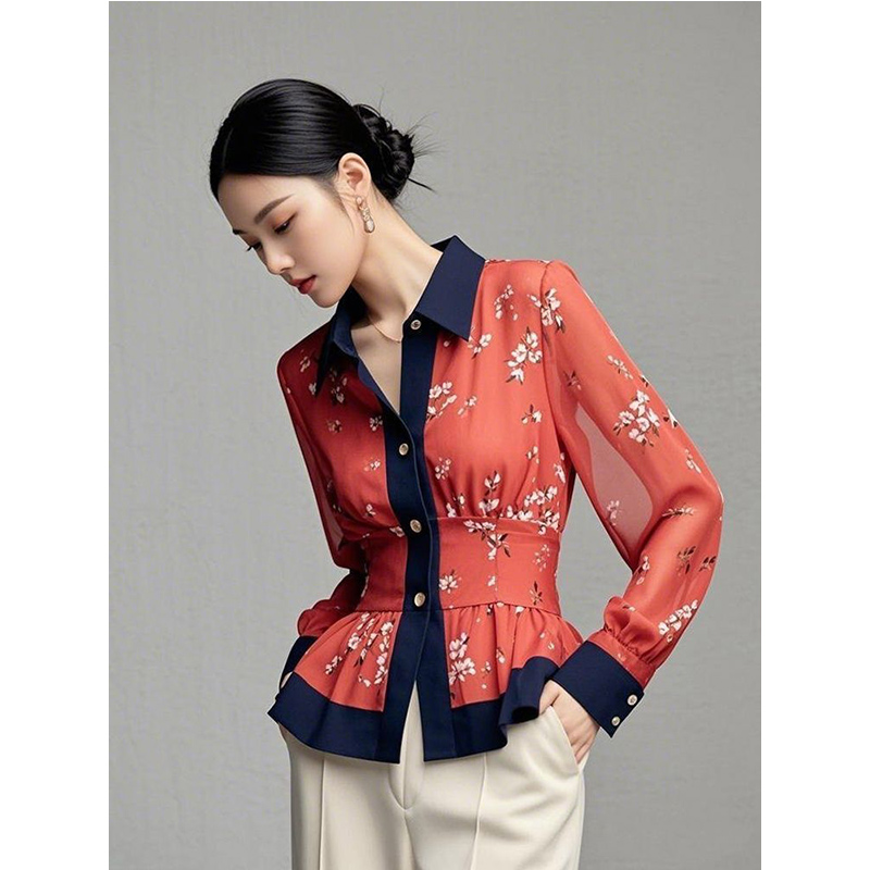 Blus Wanita Temperamen Baru Mu - Shirt Camp Collar ulasan dan harga