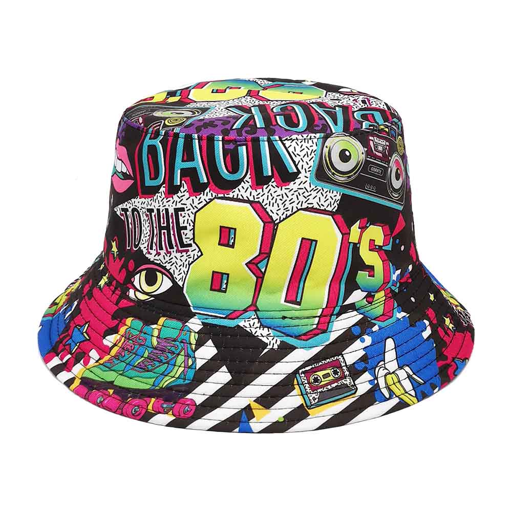 Topi Bucket Vintage Retro 80 9 - Packable Hat Nylon ulasan dan harga