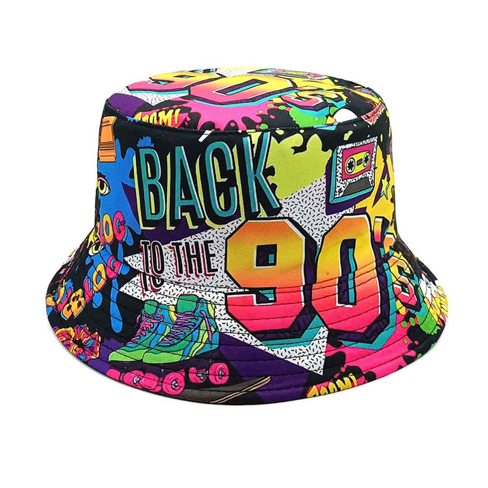 Topi Bucket Vintage Retro 80 9 - Packable Hat Nylon ulasan dan harga