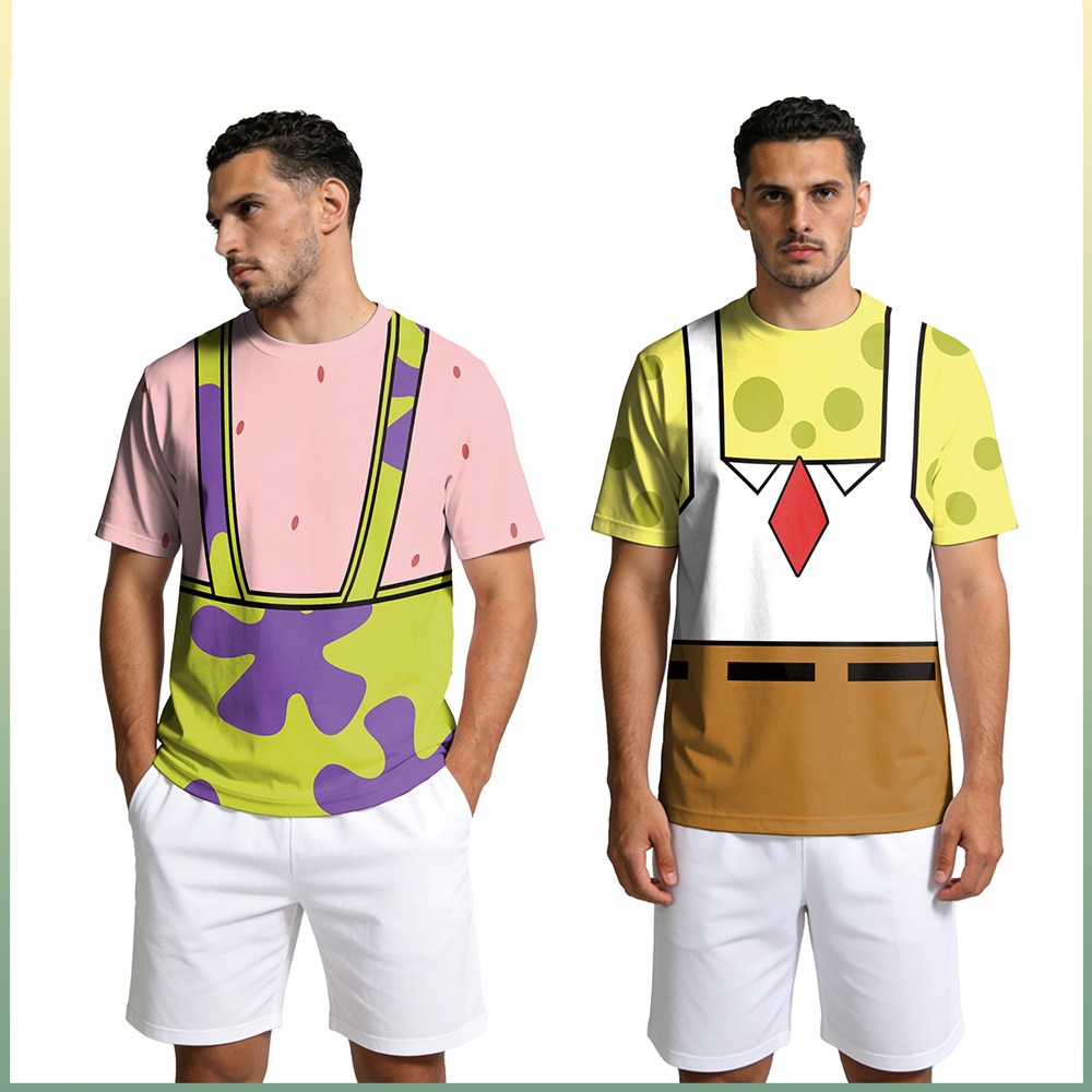 Kaos Cosplay Sponge & Patrick  - Tee Graphic Print ulasan dan harga